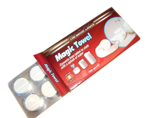PCs comprimés blancs non-tissés de paquet de tube de serviette de Spunlace mini ou de paquet 8 de sucrerie