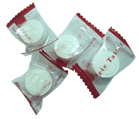 Paquet comprimé de sucrerie de serviette de mini tissu magique de pièce de monnaie avec de la pulpe naturelle de 100%