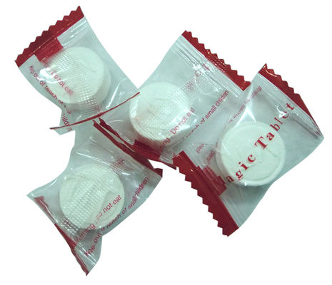 Serviettes 100% comprimées de pièce de monnaie de paquet de sucrerie de rayonne magique de tissu pour le voyage