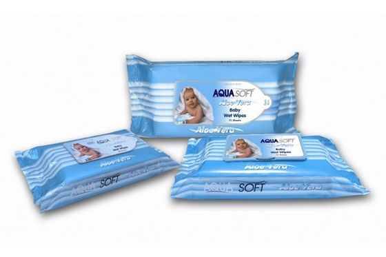 les soins de la peau du bébé 80pcs essuient les tissus humides de bébé antibactérien d'allégement