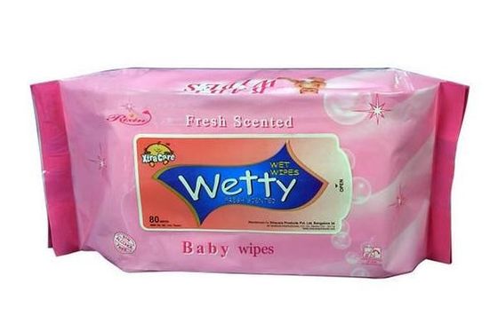 Chiffons humides de bébé d'Unscented de tissu non de parfum de bébé jetable de sécurité